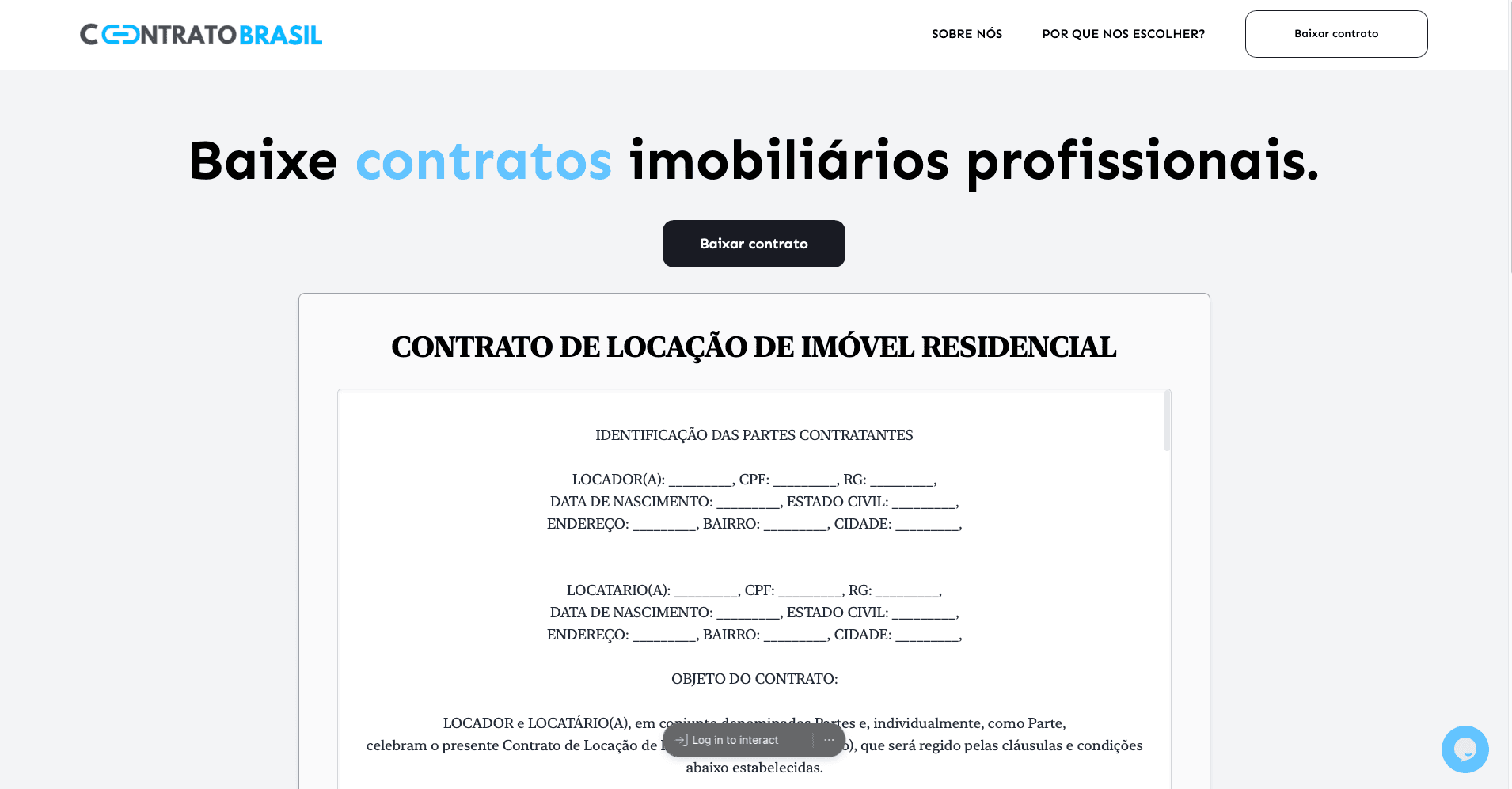 Contrato-Brasil | Real Estate Contract Generator