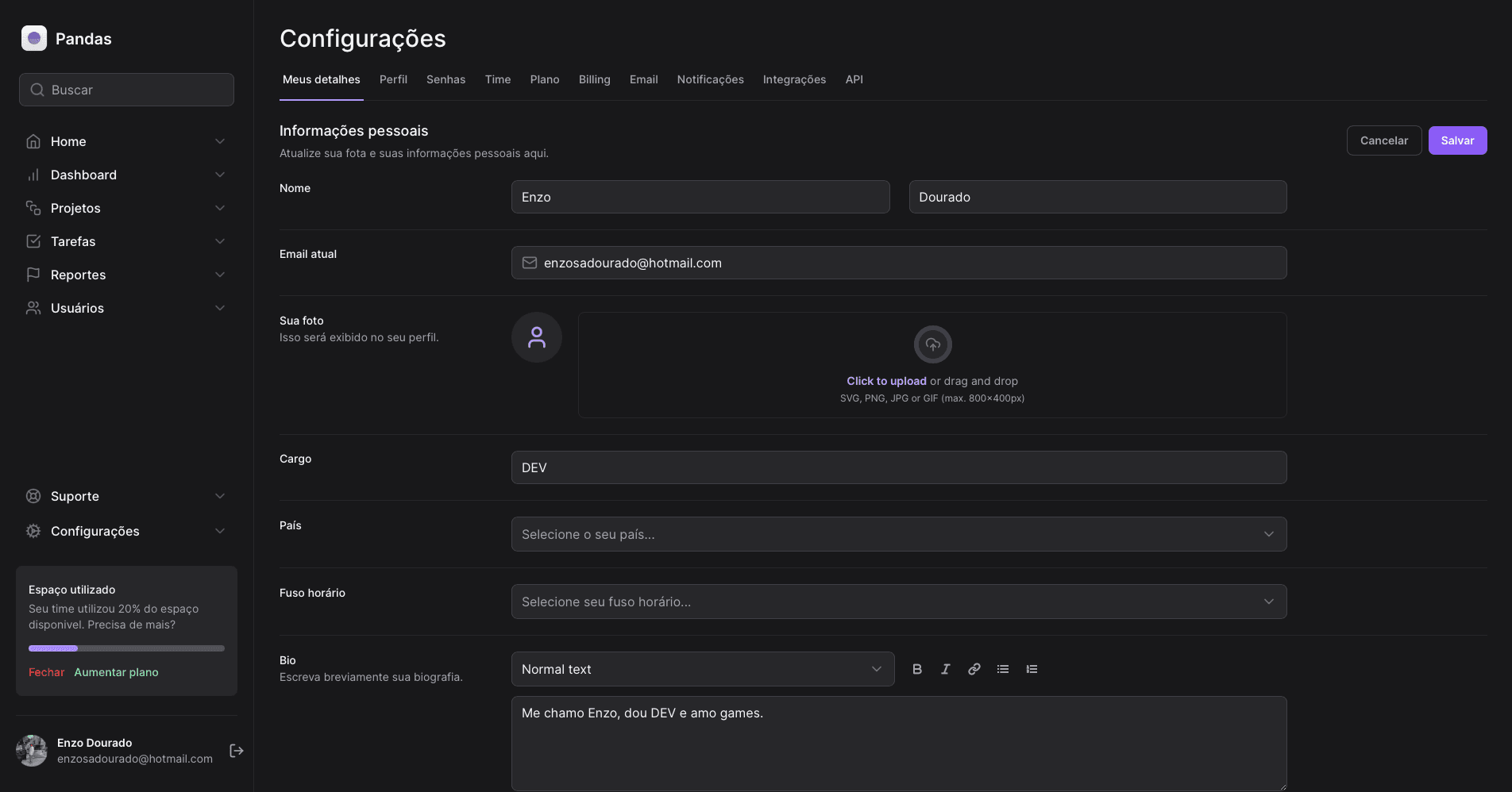 PANDA | Interface-Only Team Management Application